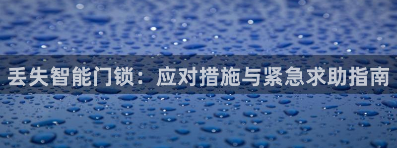 开丰娱乐平台注册：丢失智能门锁：应对措施与紧急求助指南