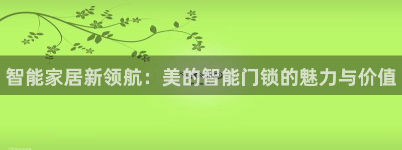 开丰娱乐日：智能家居新领航：美的智能门锁的魅力与价值