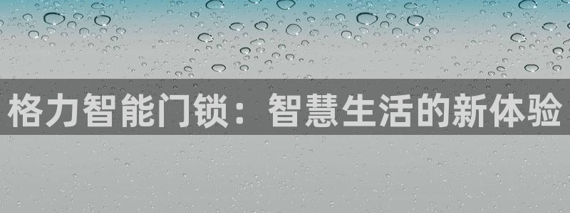 开丰娱乐平台登录：格力智能门锁：智慧生活的新体验