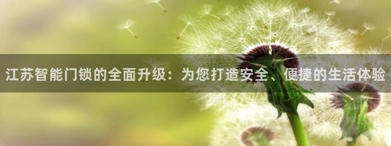 开丰娱乐平台注册时间：江苏智能门锁的全面升级：为您打造安全、
