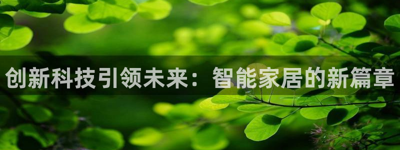 开丰娱乐左：创新科技引领未来：智能家居的新篇章