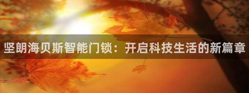 开丰娱乐平台地址：坚朗海贝斯智能门锁：开启科技生活的新篇章