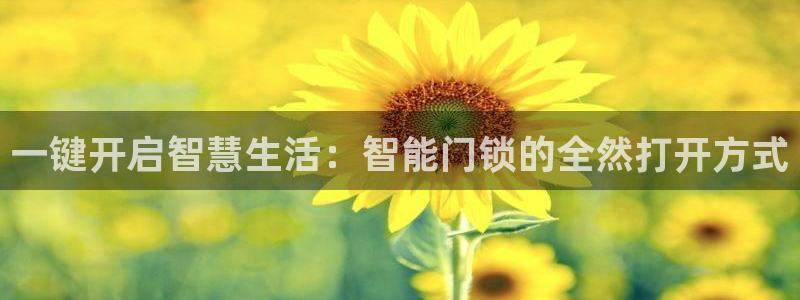 开丰娱乐官网平台：一键开启智慧生活：智能门锁的全然打开方式