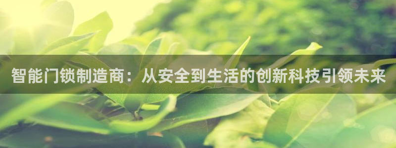 开丰娱乐登入地址在哪：智能门锁制造商：从安全到生活的创新科技