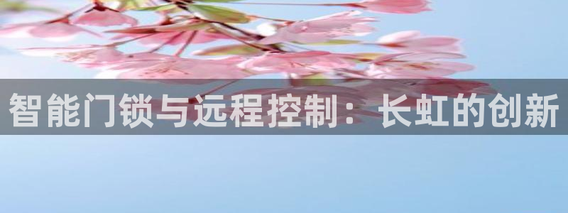 开丰娱乐 赢咖一：智能门锁与远程控制：长虹的创新