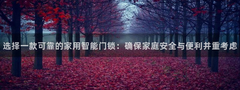 开丰娱乐官网平台下载：选择一款可靠的家用智能门锁：确保家庭安