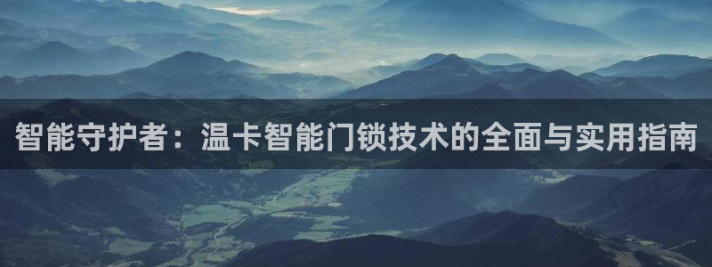 开丰娱乐登入地址查询：智能守护者：温卡智能门锁技术的全面与实